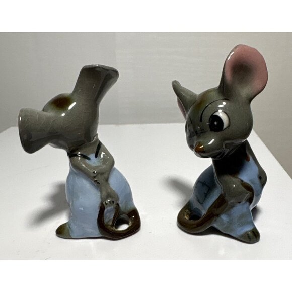 Mice Mouse Set Adorable Vintage Anthropomorphic Collectible Kitschy Blue Pants - Picture 3 of 8
